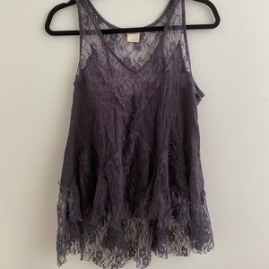 Intimately Free People Gauzy V Neck Tunic Top